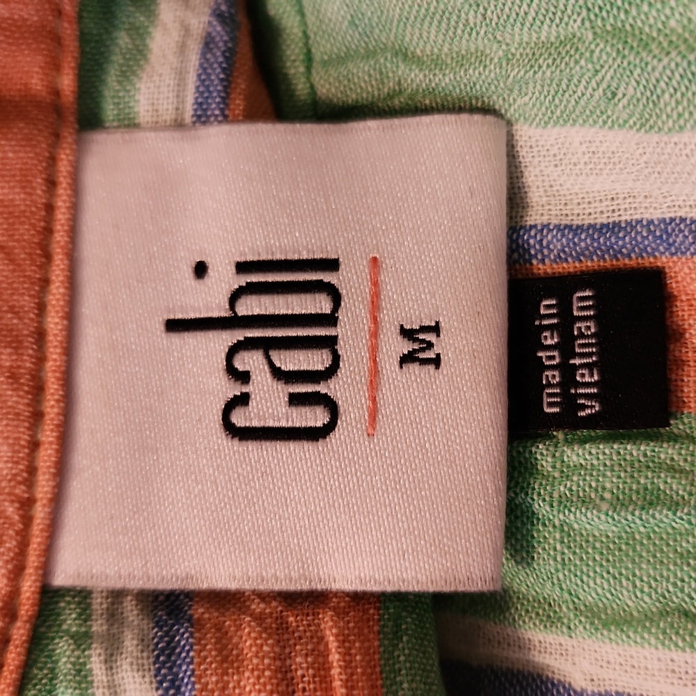 Cabi Striped Camp Shirt Style 6201 Size M - Picture 9 of 11